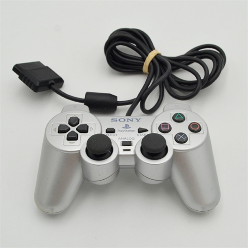 Original Dualshock 2 Controller - Silver - Playstation 2 Accessories  (B Grade) (Used) 
